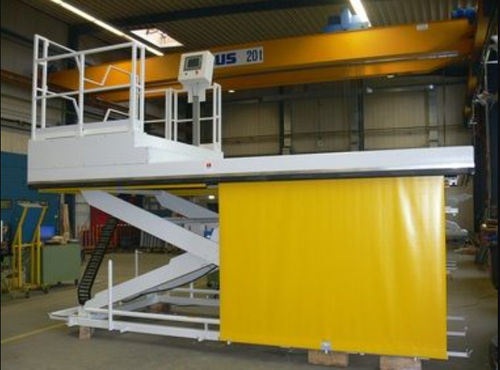 Mesa elevatória tipo tesoura - LAWECO - de coluna / elétrica / móvel