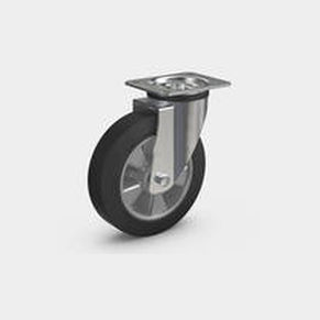 Roda com banda de rodagem - 80 HE   - RÄDER-VOGEL RÄDER- UND ROLLENFABRIK GMBH & CO. KG - em borracha / de rolamento / elástica