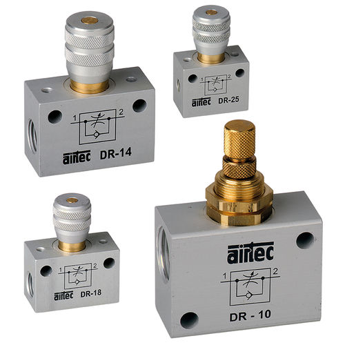 Válvula de esfera - DR series - AIRTEC Pneumatic - com acionamento pneumático / de controle de vazão / para ar