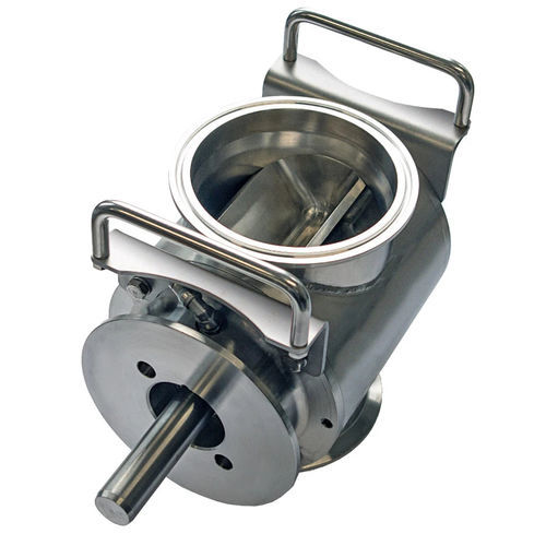 Válvula rotativa para material a granel - VOLKMANN - flange redonda / higiênica / ATEX