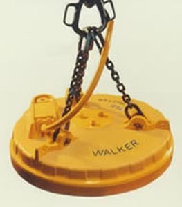 Levantador eletromagnético com acionamento elétrico - SCRAPMASTER® D series - WALKER MAGNETICS - para transporte de sucata / de resíduos ferrosos / circular