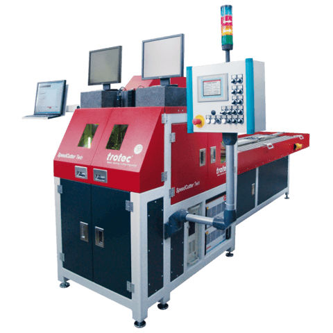 Sistema de corte a laser - SpeedCutter Twin - Trotec Laser GmbH - de tubos / com controle digital / de carga automática