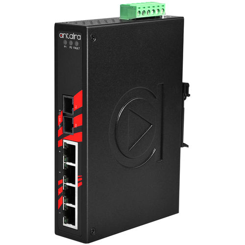 Switch de rede não gerenciável - LNX-0501-M-T - Antaira Technologies - 5 portas / para trilho DIN / para montagem na parede