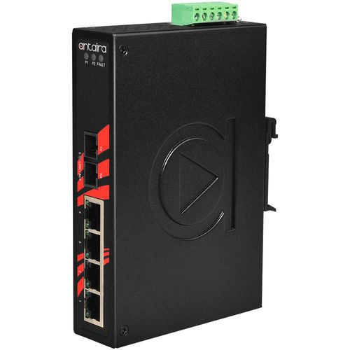 Switch de rede não gerenciável - LNX-0501-S3-T - Antaira Technologies - 5 portas / para trilho DIN / de parede