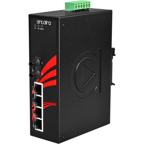 Switch de rede não gerenciável - LNP-0501-ST-S3-24-T - Antaira Technologies - 5 portas / de embutir / para trilho DIN