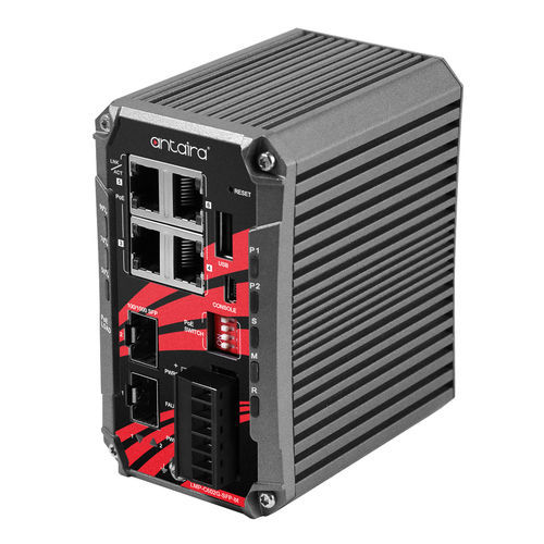 Switch de rede gerenciável - LMP-C602G-SFP-bt-V2 - Antaira Technologies - 6 portas / de nível 3 / Gigabit Ethernet