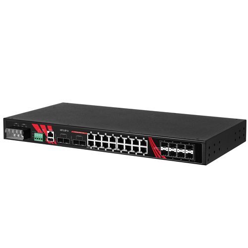 Switch de rede gerenciável - LMP-2812G-4X8S-24 - Antaira Technologies - 28 portas / de nível 3 / Gigabit