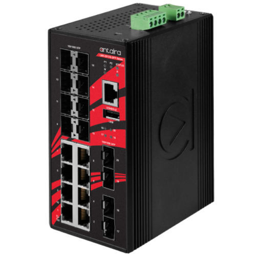 Switch de rede gerenciável - LMX-2012G-SFP - Antaira Technologies - 20 portas / de nível 3 / Gigabit Ethernet