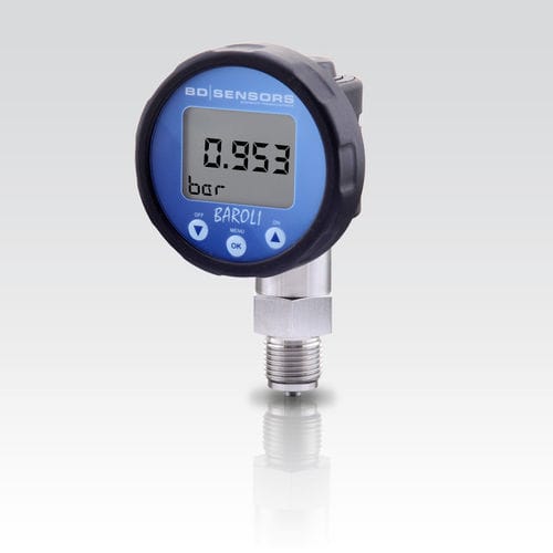 Manômetro absoluto - BAROLI 05 - BD|SENSORS GmbH - com display LCD / com rosca / em aço inoxidável