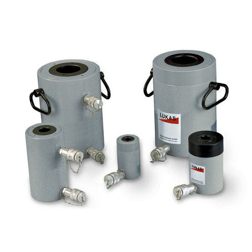 Cilindro de pistão oco - LHC series - LUKAS Hydraulik GmbH - hidráulico / de dupla ação / em aço