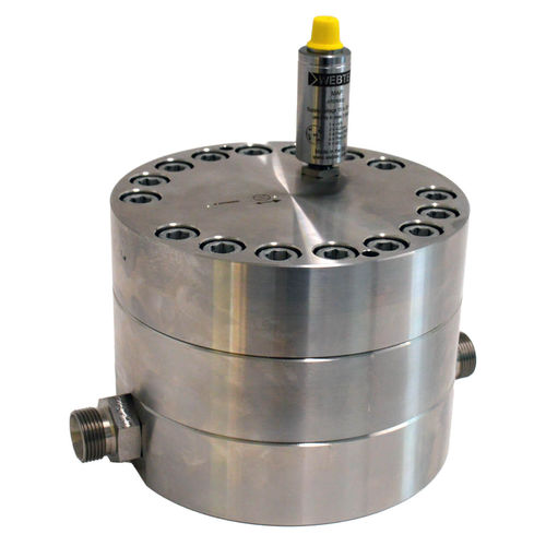 Medidor de vazão de engrenagem - GF0 series - Webtec - para líquidos / em aço inoxidável / 4–20 mA