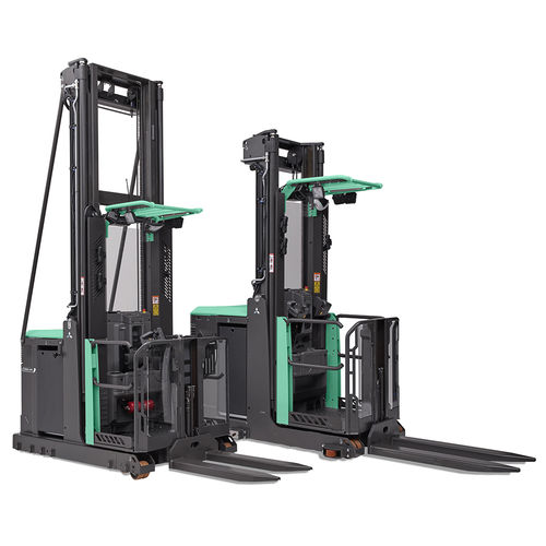 Selecionadora de pedidos para armazém - OPB series - Mitsubishi Forklift Trucks - elétrica / de grande altura / com garfo elevador