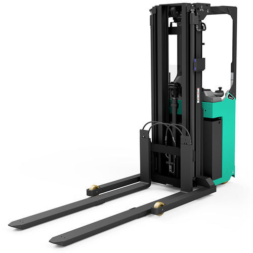 Empilhadeira patolada elétrica - AXiA XL SBR12N2TF - Mitsubishi Forklift Trucks - para operador a bordo em pé / 24 V / para armazém