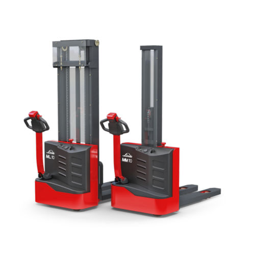 Empilhadeira patolada elétrica - M 10 series - Linde Material Handling - para operador a pé / 24 V / para paletes