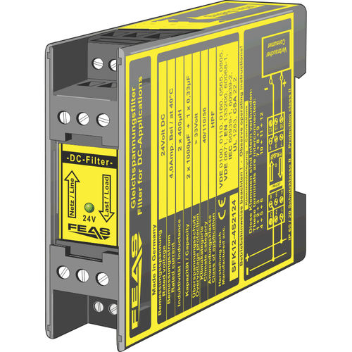Filtro eletrônico para a supressão das interferências rádio - SFK12-4S2124  - FEAS GmbH - passa-banda / passivo / CC