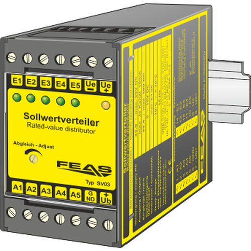Divisor com potência de saída regulável - SV03 - FEAS GmbH - IP20 / para trilho DIN