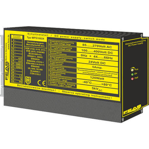 Fonte de alimentação elétrica rack de 19" - MPS10024-1 - FEAS GmbH - para montagem em rack / de parede / CC/CC