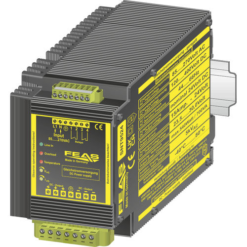 Fonte de alimentação elétrica chaveada - SNT9524 - FEAS GmbH - para trilho DIN / CA/CC / com proteção contra curto-circuitos
