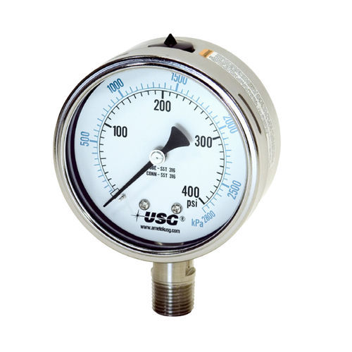 Manômetro absoluto - 1550 - AMETEK Pressure - de pressão relativa / com mostrador analógico / com rosca