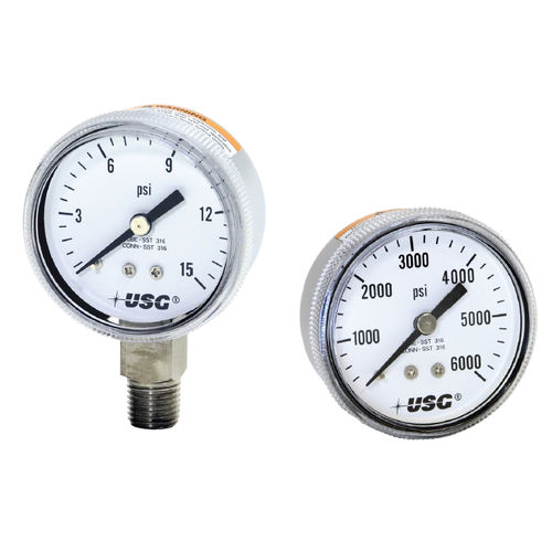 Manômetro absoluto - 1522 - AMETEK Pressure - analógico / com rosca / para montagem traseira