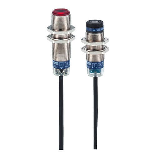 Sensor fotoelétrico tipo barreira - XUBLBPCNL2 - Telemecanique Sensors - cilíndrico / a laser