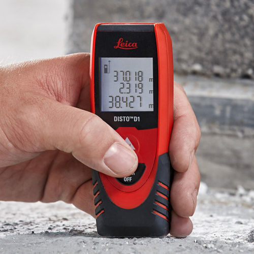 Medidor de distância a laser - DISTO™ D1 - Leica Geosystems - portátil / digital / com medição de ângulo