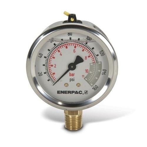 Manômetro com mostrador analógico - G series - ENERPAC - com rosca / com tubo de Bourdon / para aplicações hidráulicas