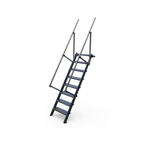 Escada fixa reta - EEL16 series - L'Echelle Européenne - de alumínio / com degraus antiderrapantes
