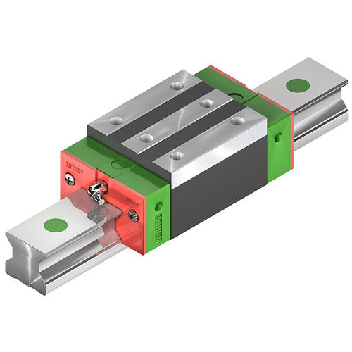 Guia linear com quatro carreiras de rolos recirculantes - RG/QR series - HIWIN GmbH - 65 mm / para cargas pesadas / com trilho perfilado