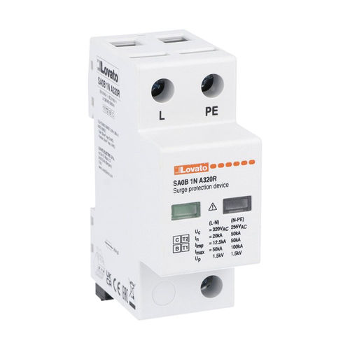 Caixa de limitador de sobretensão do tipo 1 + 2 - SA0 series - LOVATO ELECTRIC - para trilho DIN / de encaixe