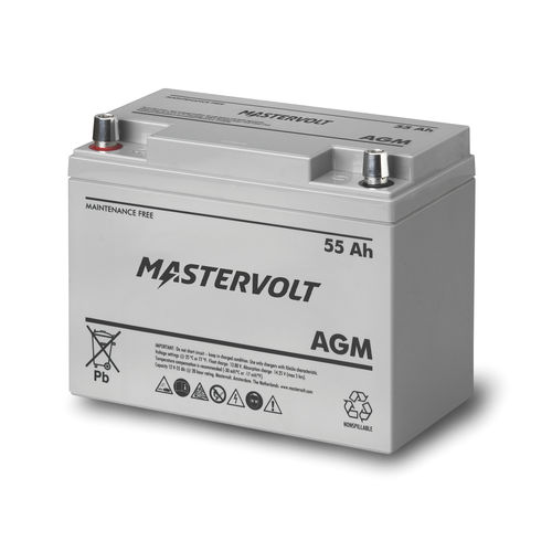 Bateria AGM - AGM 12/55 - Mastervolt - monobloco / 12 V / sem manutenção
