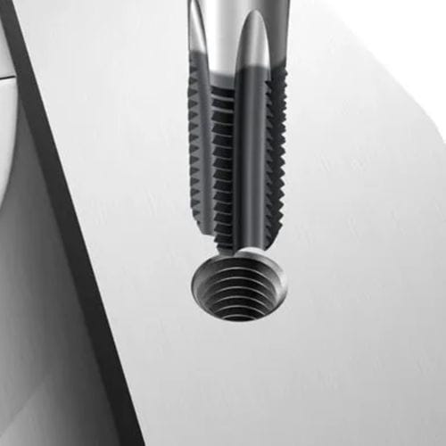 Macho para furos cegos - CoroTap® 100 - Sandvik Coromant - para furos passantes / com canais retos / de metal duro