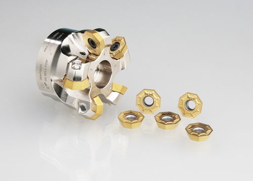 Fresa de dois tamanhos - OEHT inserts - Dormer Pramet - com pastilhas de corte / de faceamento / para aço inoxidável