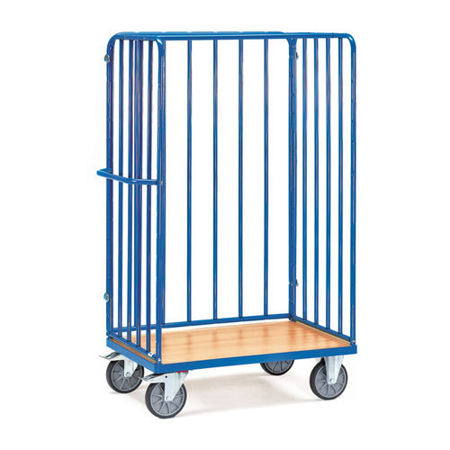 Container aramado com rodas para encomendas - 8381-1 - fetra - multiusos / com prateleiras / 3 tabuleiros