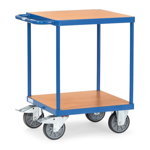 Carrinho de transporte - 2496 - fetra - em aço / com plataforma / 2 níveis