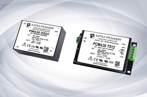 Fonte de alimentação elétrica encapsulada - PMA30 T series - MTM Power Messtechnik Mellenbach GmbH - CC/CC / CA/CC / com três saídas