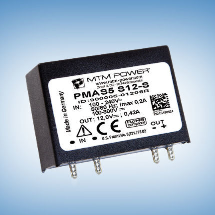 Fonte de alimentação elétrica para circuitos impressos - PMAS5 S3,3-S - MTM Power Messtechnik Mellenbach GmbH - CA/CC / com saída simples / CE