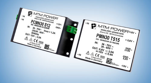 Fonte de alimentação elétrica montada em suporte - PCMN30 S05 - MTM Power Messtechnik Mellenbach GmbH - CA/CC / com saída simples / CE