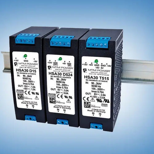 Fonte de alimentação elétrica para trilho DIN - HSA30 D12 - MTM Power Messtechnik Mellenbach GmbH - CA/CC / CE / RoHS