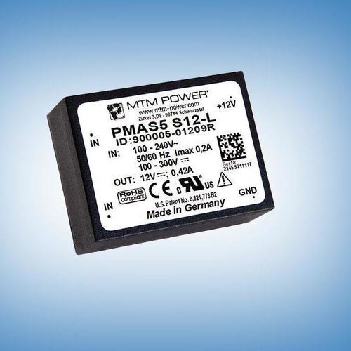 Fonte de alimentação elétrica para circuitos impressos - PMAS5 S15-L - MTM Power Messtechnik Mellenbach GmbH - CA/CC / com saída simples / CE
