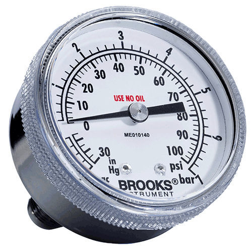 Manômetro diferencial - 122 series - Brooks Instrument - com mostrador analógico / com rosca / em aço inoxidável