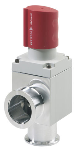 Válvula manual - AVC series - Pfeiffer Vacuum+Fab Solutions - para gás / de ângulo reto / em aço inoxidável