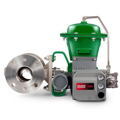 Válvula de esfera - Vee-Ball™ V150 - FISHER REGULATORS - com acionamento pneumático / de controle / flangeada