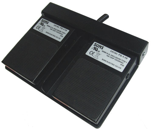 Interruptor de pedal de controle - FS-1-15(TWIN) - SUNS - elétrico / duplo / compacto