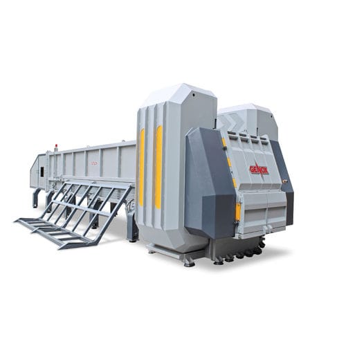 Triturador de 2 eixos - J1200 - Genox Recycling Tech (China) Co., Ltd. - para tubos / com baixo consumo de energia