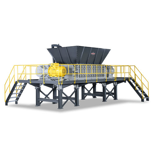 Triturador de dois veios - X1500  - Genox Recycling Tech (China) Co., Ltd. - para madeira / de pneus / de metal