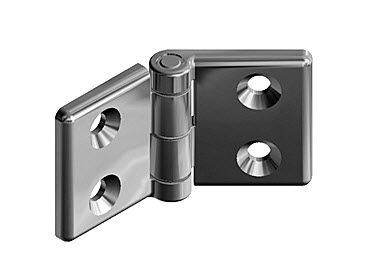 Dobradiça plana - max. 350 N - FATH GmbH - em aço inoxidável / de parafusar / 180°