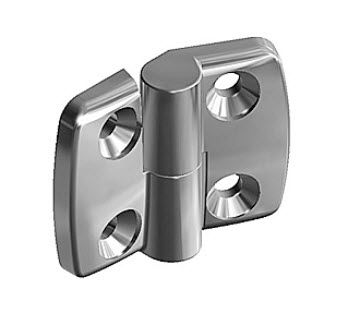 Dobradiça plana - max. 1000 N - FATH GmbH - em aço inoxidável / de parafusar / 180°