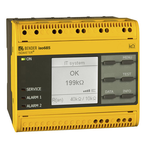Dispositivo supervisor de isolamento para sistema trifásico - ISOMETER® iso685-…-P series - BENDER - para rede CA / CA/CC / CC