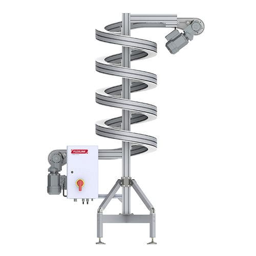 Transportador em espiral - X85 - FlexLink - de esteira modular / horizontal / de transporte